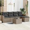 Vidaxl 6-Cz. Conjunto de Muebles de Jardín con Cojines, Gris, Ratán PE