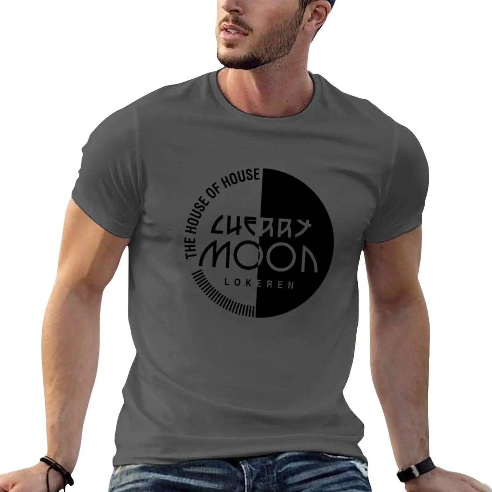 

Blanks Customs Customizeds Oversized T Shirt Men Cherry Moon Lokeren T-Shirt Men Clothing Sumemr Funny Style Cotton New fashion 2XL