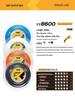 TAAN TT8600 Hexagonal Polyester Tennis String - 200m Reel for Control, Spin, and Power