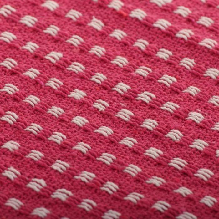 VidaXL Couverture coton à carreaux 160 x 210 cm Rose