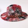 Nuevo sombrero de copa de moda con estampado de letras estilo europeo y americano para hombre y mujer, sombrero de jazz de moda, sombrero para el sol, protector solar