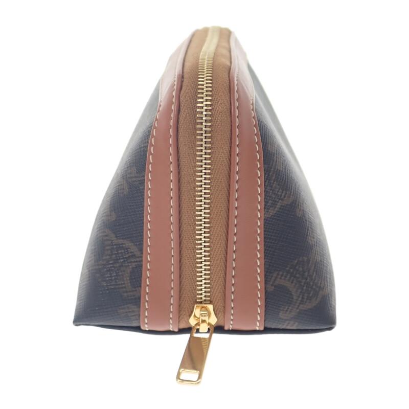 CELINE 4M1622CZJ-04LU Pouch Brown/black Calfskin Women