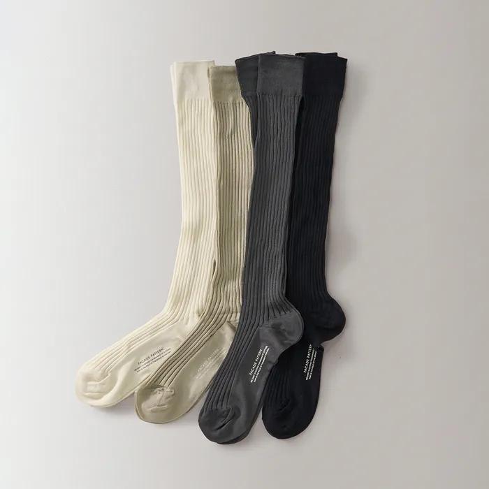 Facade Silket Cotton Knee Socks_4color