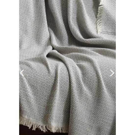 Husa de canapea din in natural cu stele | Șal pentru canapea