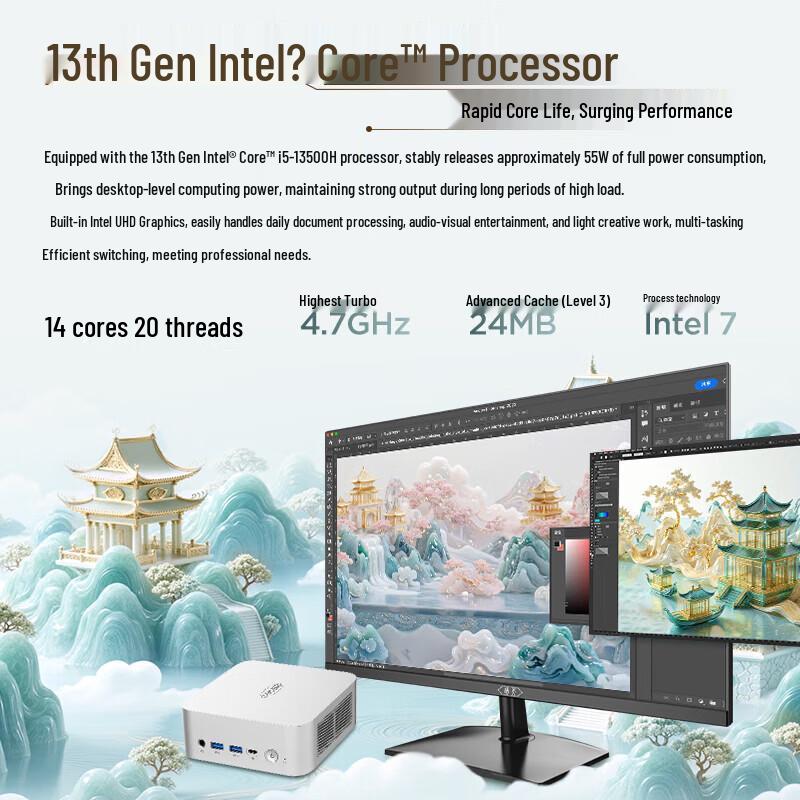 Lenovo Ruition 100 Mini PC Desktop (CN version)