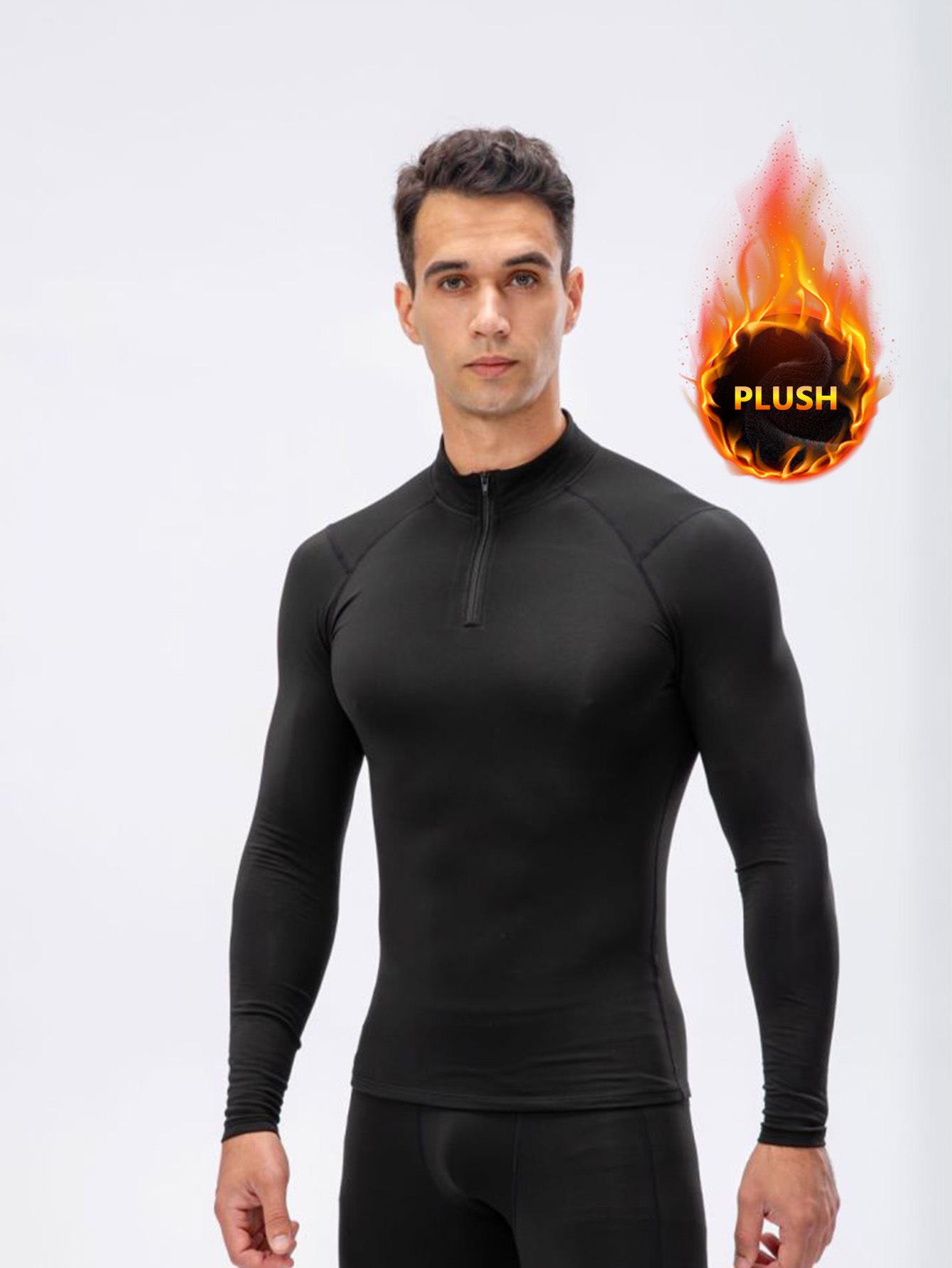 

Мужская спортивная куртка на флисовой подкладке со стойкой воротником для фитнеса, бега и велоспорта Double Extra Large чёрный