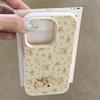 Cute Deer and Full Floral Pattern Design Shockproof Phone Case for 11 12 13 14 15 16 17 Pro Max XS XR X 16E 16 Plus 17 Air Cover