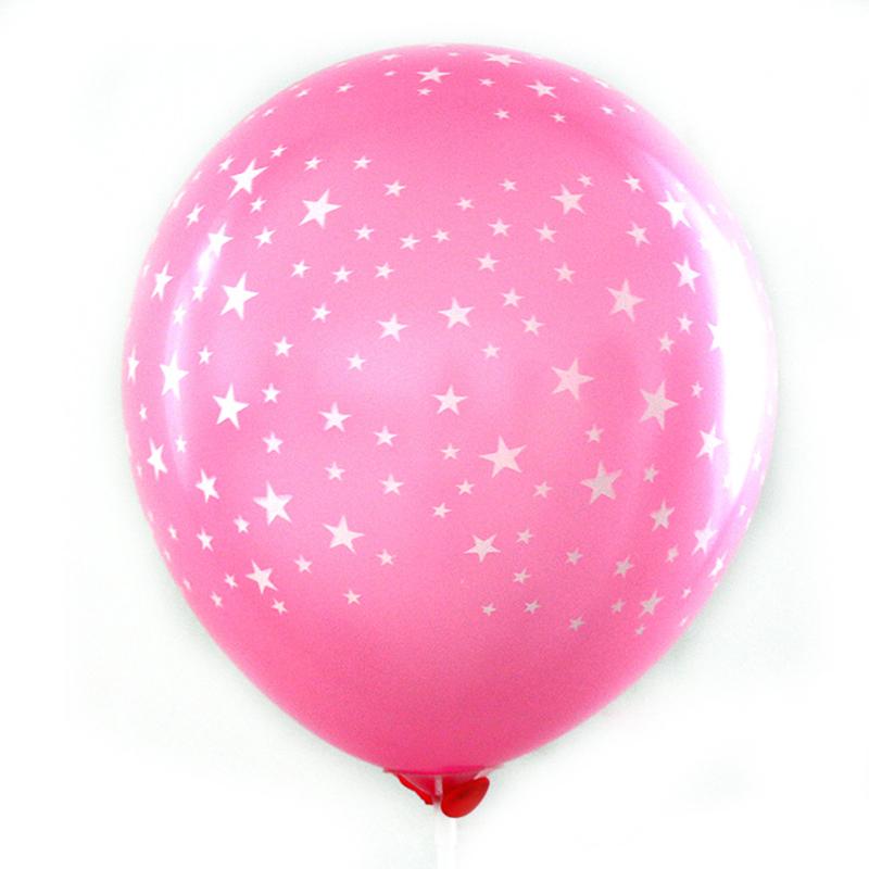 12inch 2.8g Star Printed Round Latex Balloon Wedding And Festival Party Birthday Party Store Decoration Scene Layout Balloon