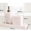 Hotel Resin Toiletries Shampoo and Shower Gel Bottled Separately Cotton Swab Jar with Lid Storage Tray Bathroom Accessories
