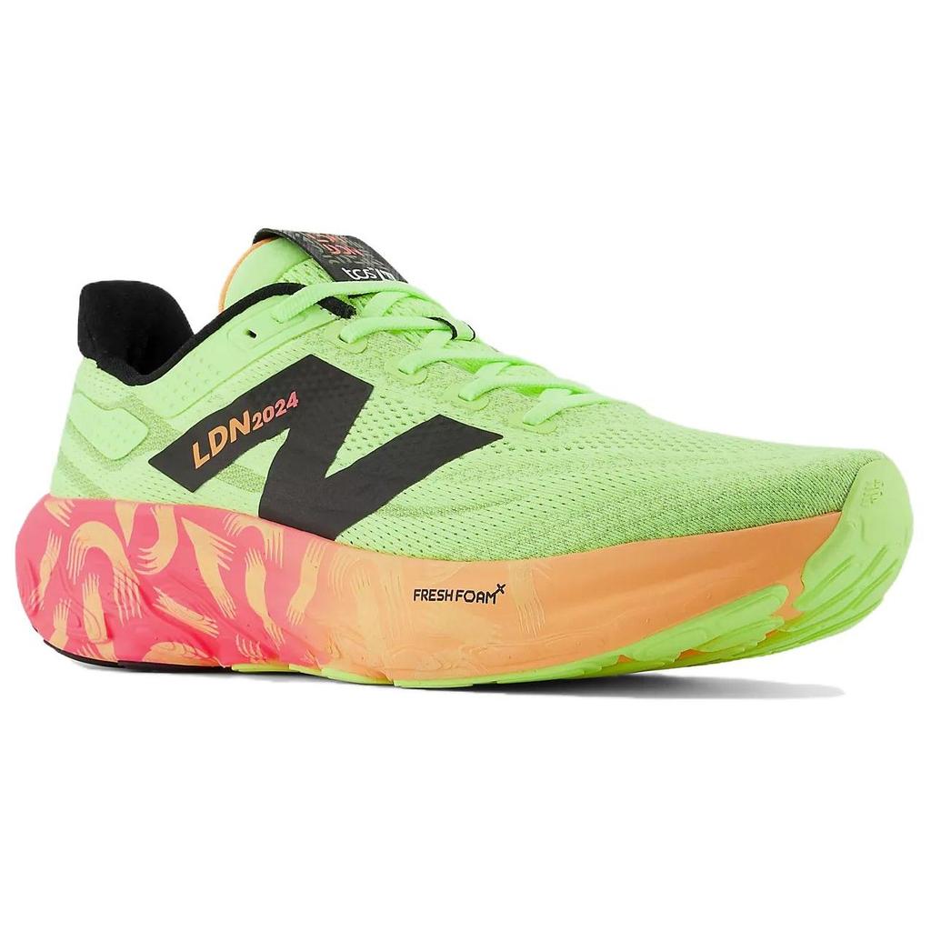 New Balance 1080 V13 Comfortable Shock Absorbing Durable Low Top Running Shoes Men Sneakers Green Orange M1080LDN