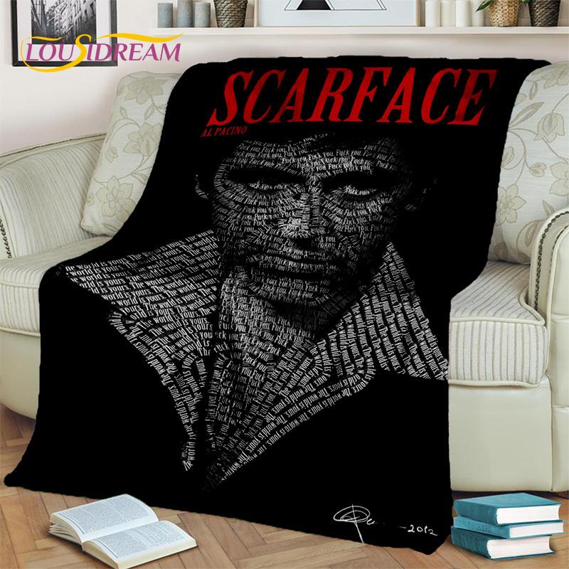 Scarface 3D Classics Movie Tony HD Blanket,Soft Throw Blanket for Home Bedroom Bed Sofa Picnic Travel Office Cover Blanket Kids