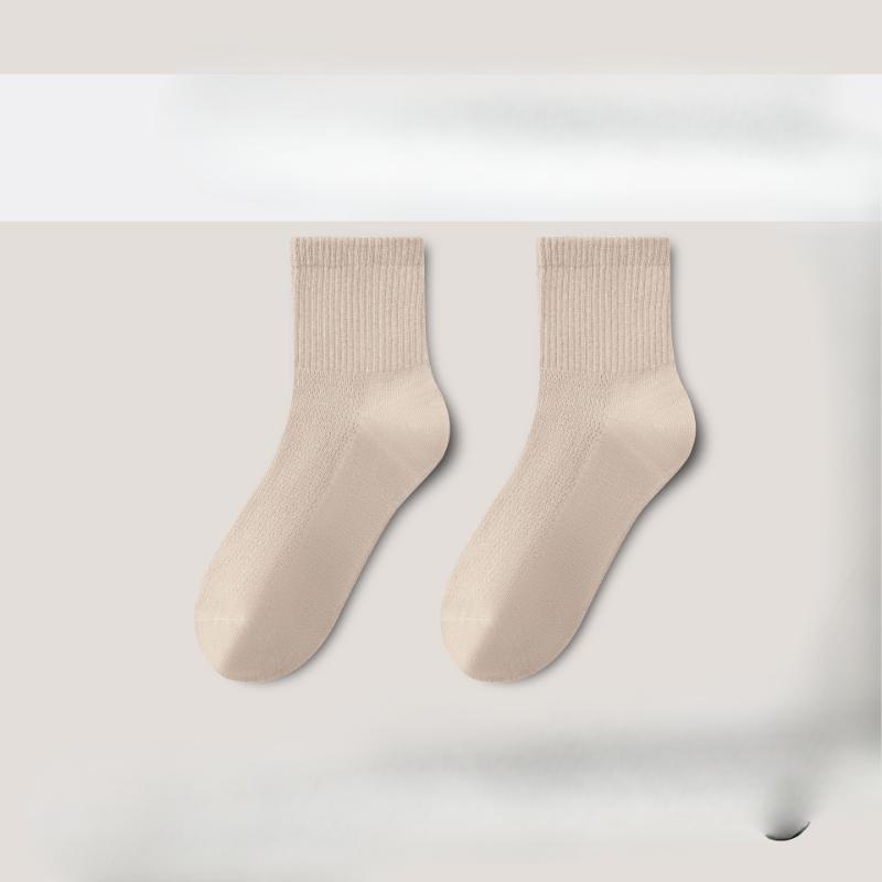 

Women s Summer Mid-calf Socks, Pure Cotton White Boneless Deodorizing Breathable Women s Mid-calf Socks 1 pair абрикосовий