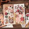 Plant Leaf Flower Themed Sticker Self Adheisve PET Sticker for Scrapbooking Journal Planner Phone Case Photo Album