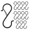 S Hooks 20pcs Heavy Duty 3.5 Inch Metal Hanging Hooks with Safety Buckle Closet Organizer Hooks for Kitchen Clothes Plants Bags Hats Belts