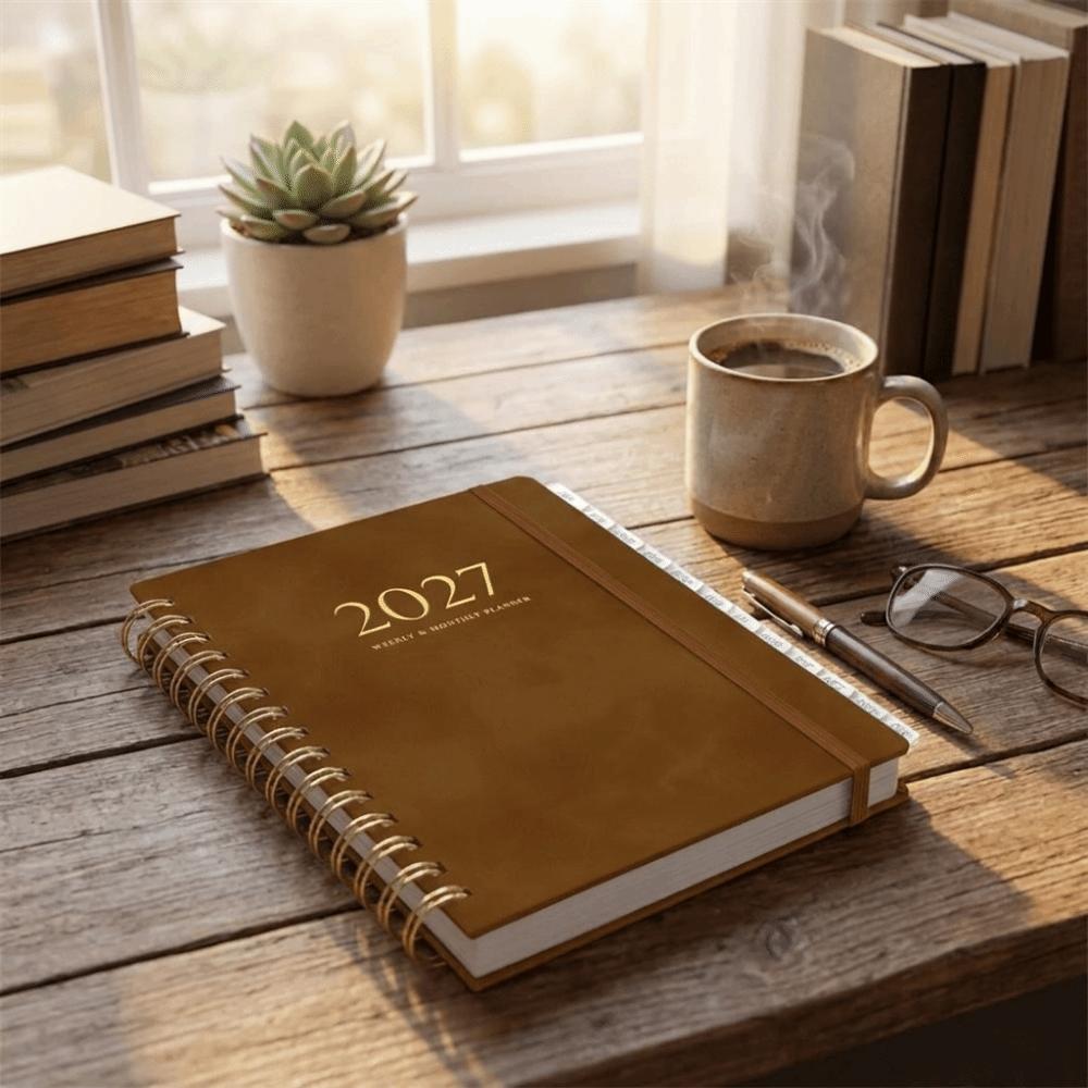Thick Pages 2027 Weekly Planner Lightweight Spiral Planner 365-day Schedule Notebook  Work