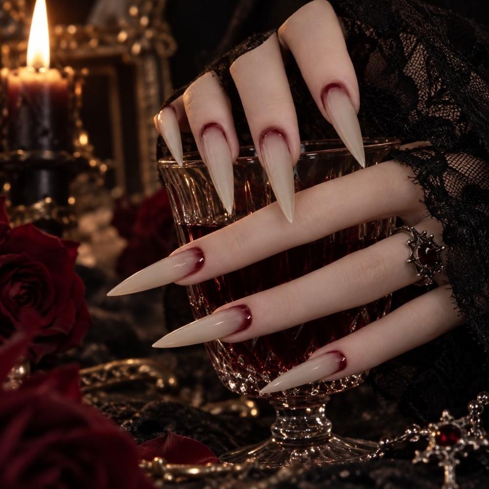 Gradient Halloween False Nails Gothic Press-on Nails Durable False Nail Patch Party