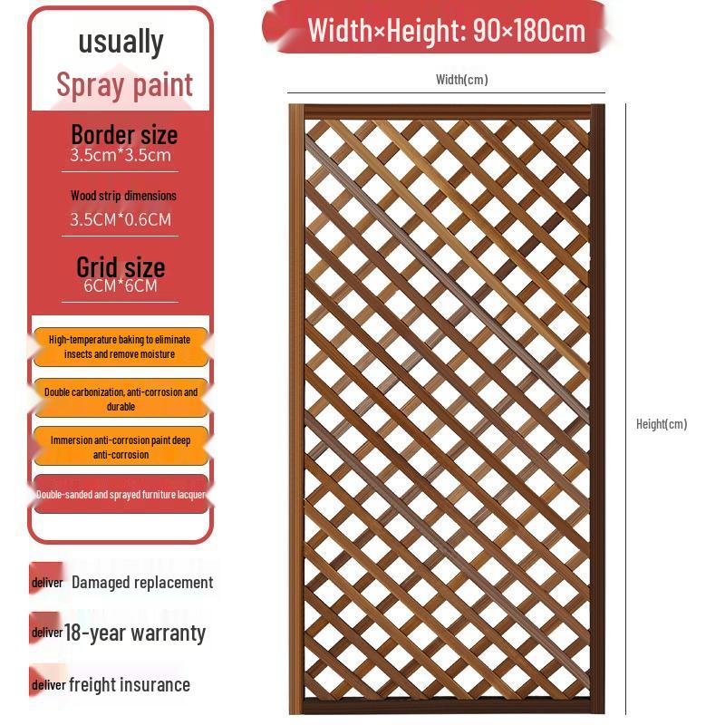 Anti-Corrosion Wood Garden Fence & Climbing Frame for Outdoor Spaces
