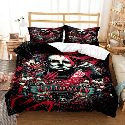 Halloween Michael Myers 3D Printed Bedding Set Duvet Covers Pillowcases Comforter Bedding Set Bedclothes Bed Linen