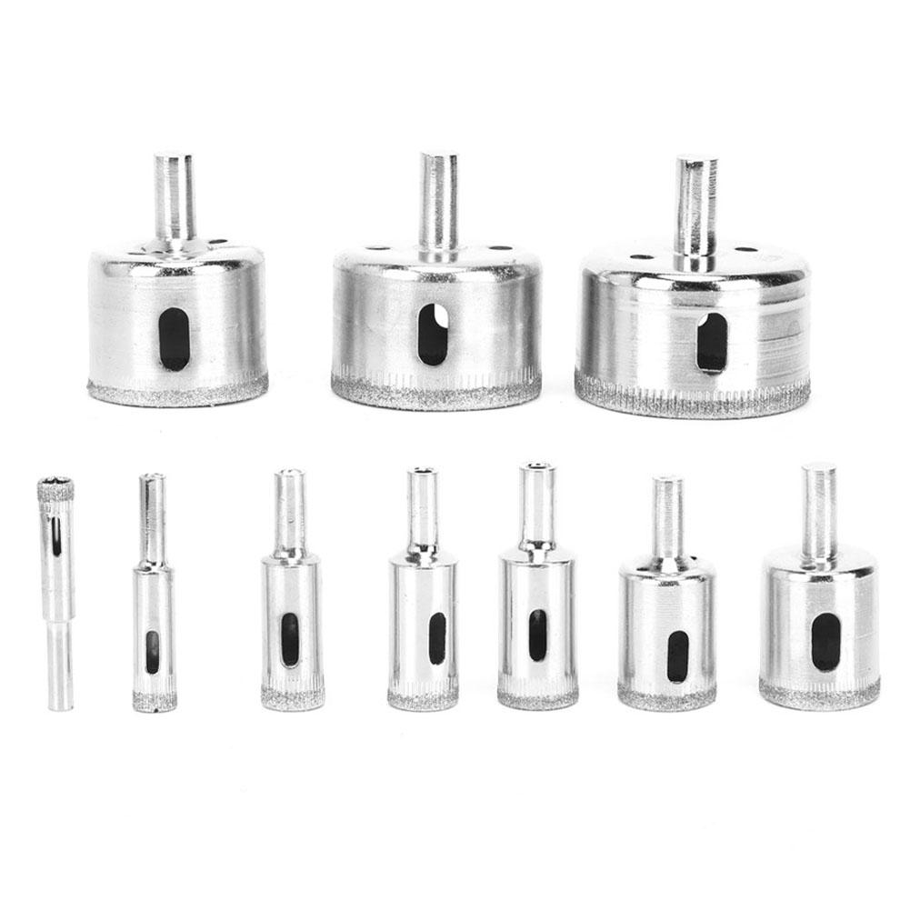 10PCs Diamond Hole Saw Bit Set Washable Hand Tools Durable Industrial Parts 8 50MM