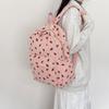Lightweight Students School Bag Strawberry Students Daypack Storage Bag Corduroy Backpack  Travel