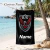BJK FC Custom Name Printed Beach Towel Personalized Soft Towel For Swimming Beach Travel