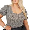 Brave Soul Womens/Ladies Leopard Print Plus Puff Sleeve Bodysuit