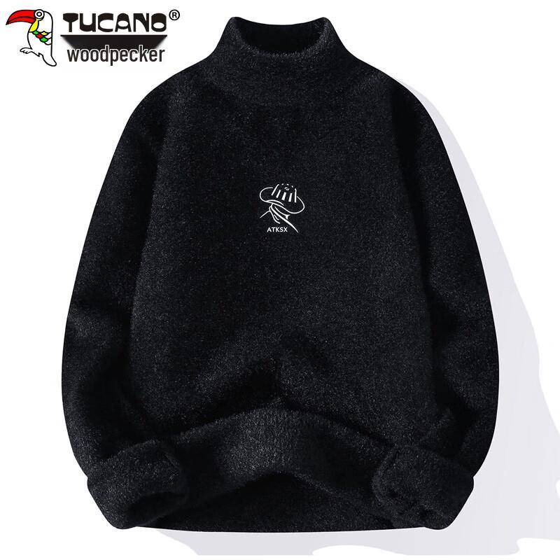

TUCANO Мужской свитер из искусственного меха норки, утолщенный, с полувысоким воротником 4XL