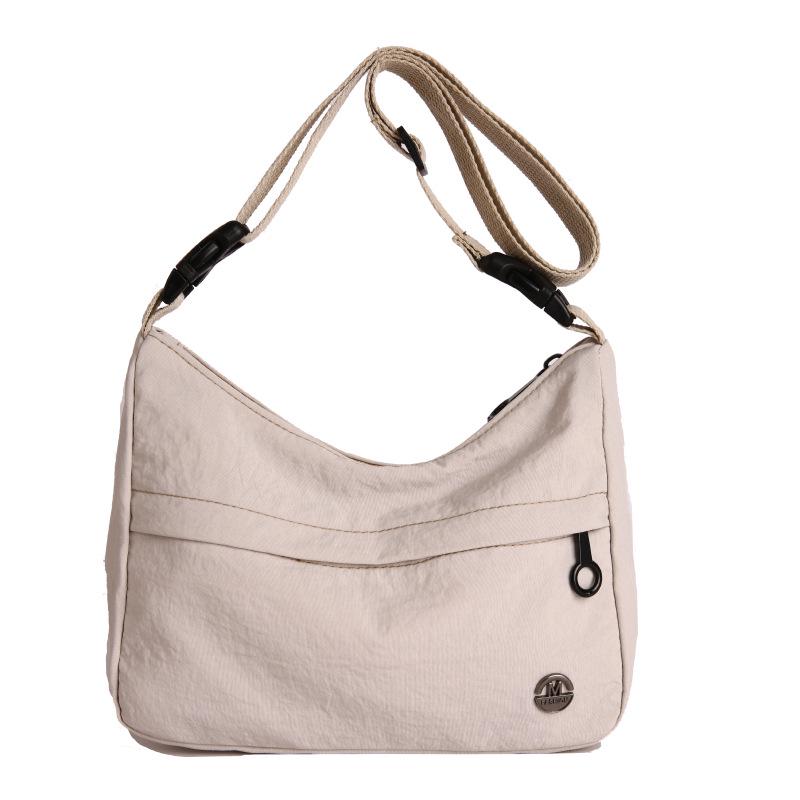 

Унисекс Водонепроницаемая Нейлоновая Сумка-пельмень - Спортивная Кроссбоди и Сумка-тоут на одно плечо 22x8x17cm белый