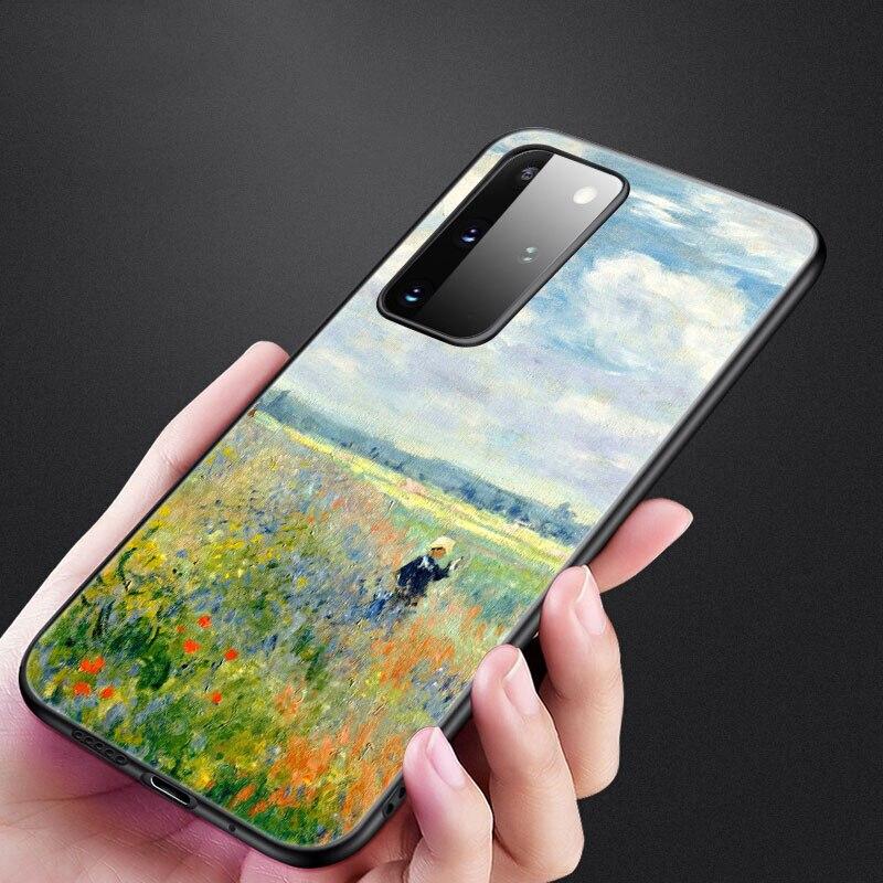 Claude Monet Phone Case For Samsung Galaxy S20 S21 FE S10 Lite Note 20 10 Lite S8 S9 S10E S10 Plus Ultra Black Soft Cover