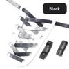 1 Pair Magnetic Lock Shoelaces for Sneaker Rainbow Gradient Flat Elastic Shoelace Adults Kids No Tie Shoe Laces Shoe Accessories