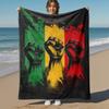 1pc Rasta, Fist Outdoor Flannel Blanket Soft Warm All-Season Throw for Sofa Bed Car Camping Office, Cozy Gift Idea1321S