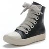 New Women Sneakers High-top Men's Casual Shoes Leather Shoes for Women Flat Sport Shoes Thick Lace Up Unisex Couple Women Shoes