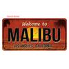 Vintage USA Metal Plates, Retro California 15x30cm Plaque, Florida Metal Tin Sign Poster, Bar, Garage, Gifts, Room Decor WY289