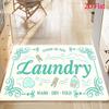 1pc KAFULAM Flannel Laundry-Themed Door Mat Suitable for Entryway, Shower Room, Balcony, Indoor/Outdoor Use - Machine Washable with PVC Backing, Soft 
