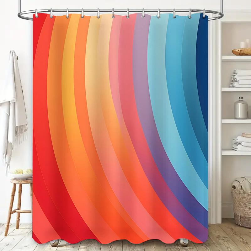 GAEColorful Shower Curtain Rings Set Bath Decor Ideas for Kids Bathroom Multicolor Raindrop Design Easy Installation in Home B
