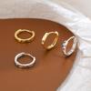 Japanese and Korean Geometric Circle Hoop Earrings for Women Men Fashion Simplicity Earrings Buckles Daily Jewelry Accessories