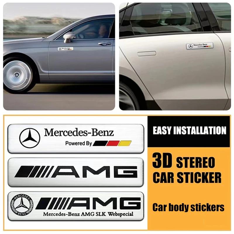 Neues 80% 3D Metall Aluminium Abzeichen Auto Karosserie Dekoration Aufkleber Für Mercedes Benz AMG W204 W205 W203 W211 W212 W213 W201 W210 W124