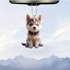 2D Flat Acrylic Husky Car Decoration Pendants, Bags and Key Accessories for Interior Rearview Mirrors Car Suspension Decoration Gifts for Friends