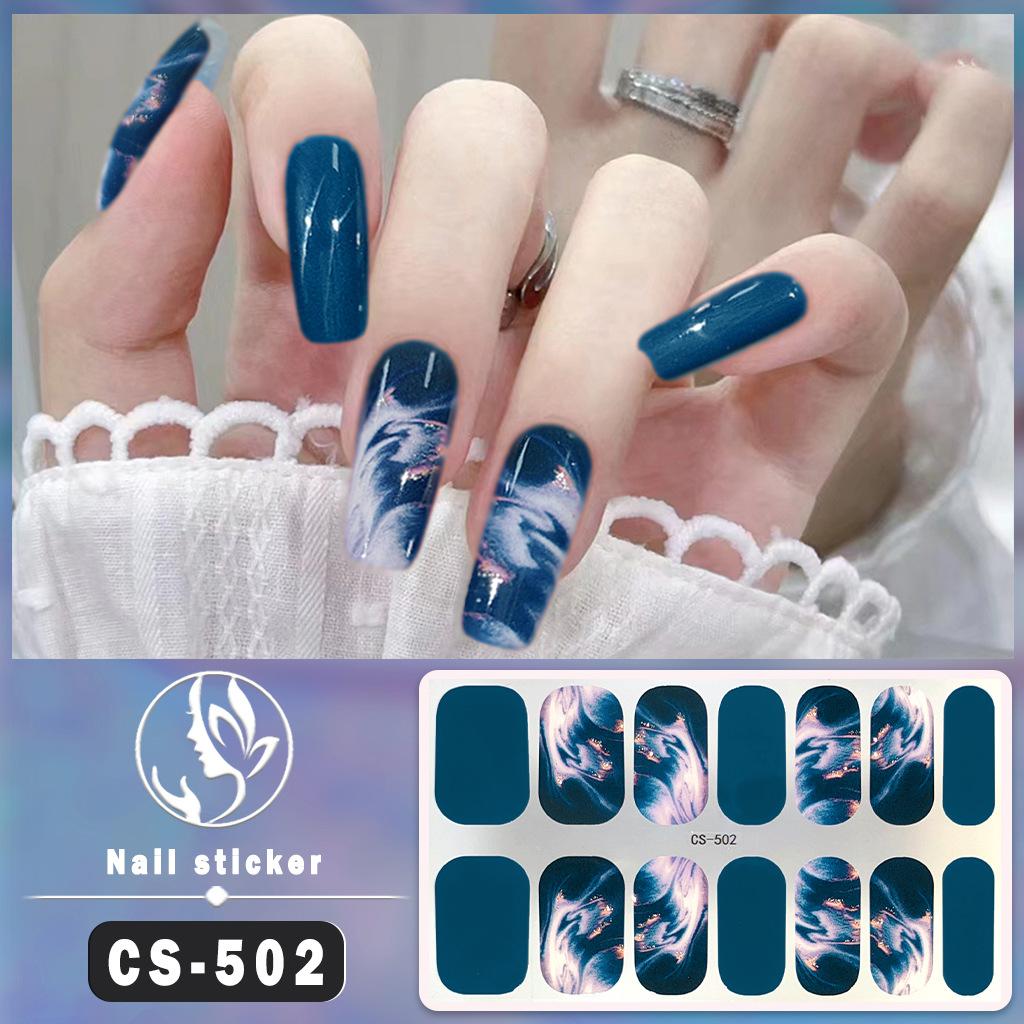 Waterproof Gel Nail Polish Film Stickers with Jumping Color Effects