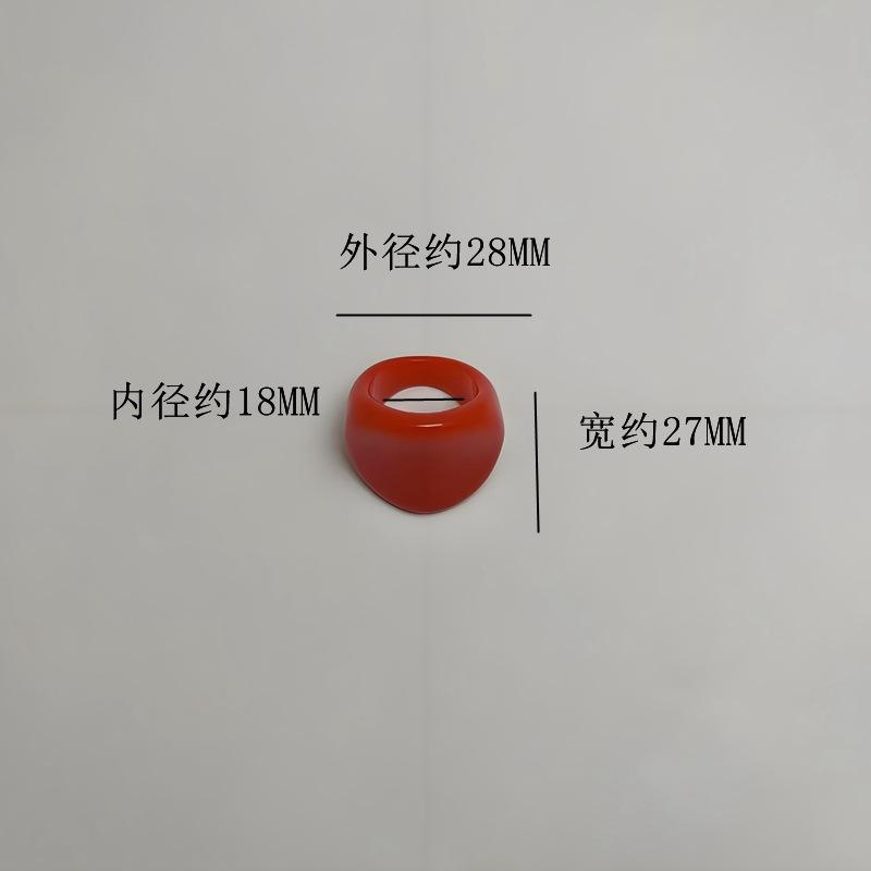 1 Stück Süßigkeitenfarbe Acrylharz Ring Einfach Mode Geometrisch Rund Fingerringe Damen Stapelringe