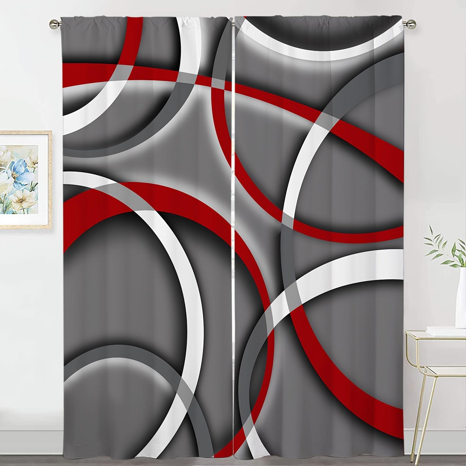 

Абстрактные геометрические черно-белые шахматные занавески для гостиной, спальни, кухни, оконные занавески для домашнего декора, 2 шт., бесплатная доставка 2x60Wx50H(CM)&Grommet Top