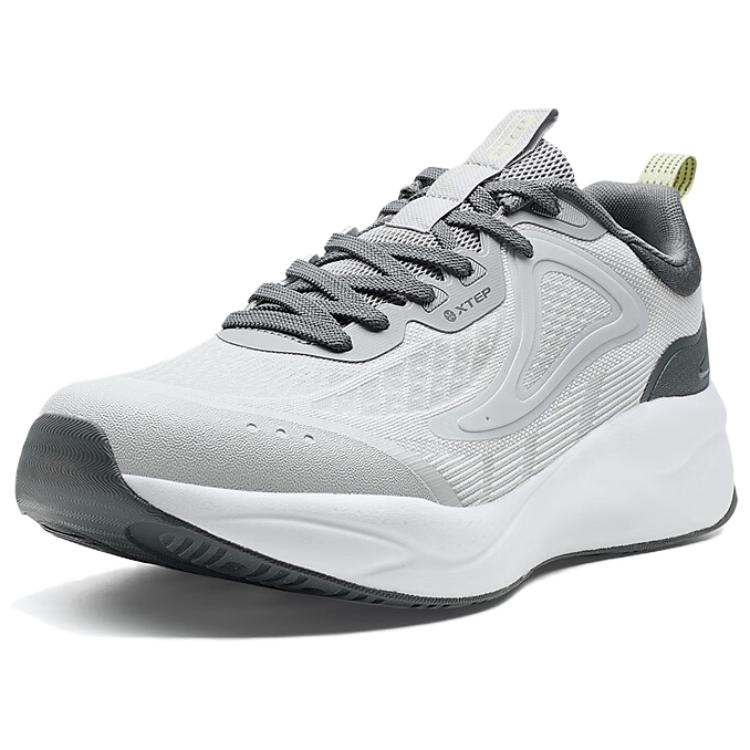 Xtep Vitality 2.0 Comfortable Trendy Slip-Resistant Durable Low-Top Casual Shoes Men sneaker Gray White 975219320023-1