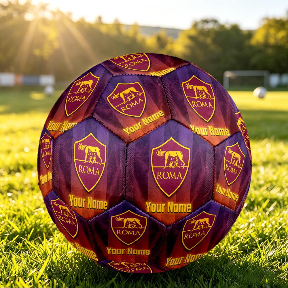 Personalized Size 5 Football AS Roma Pattern Outdoor Game Sports Ball Gift