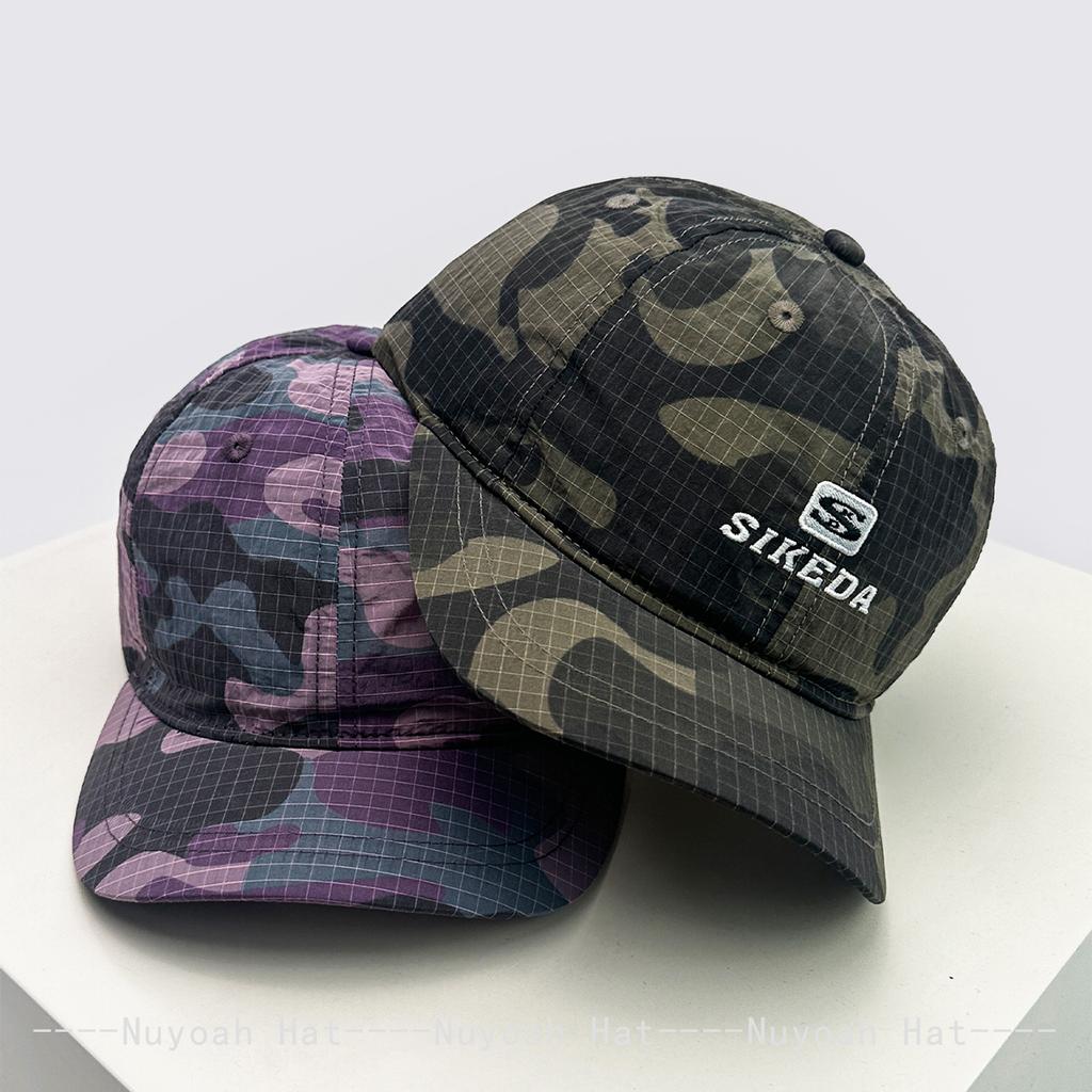 Baseball Stitching Stitched Embroidered Alphabet Camo Eave Short Women Men For Neutral Gender Fresh Caps Peaked Hats Sunshade Quick Drying