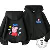 Fashion Kids Zipper Hooded Sweatshirt Cute Cartoon Autumn Winter Casual Street Wear Peppa Pig Children 3 14