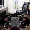 1pc Witchcraft Paganism Office Round Area Rug, Indoor Mat Suitable ForOffice, Under Office Chairs Bedroom Living Room Home Decor, Room Deco U18