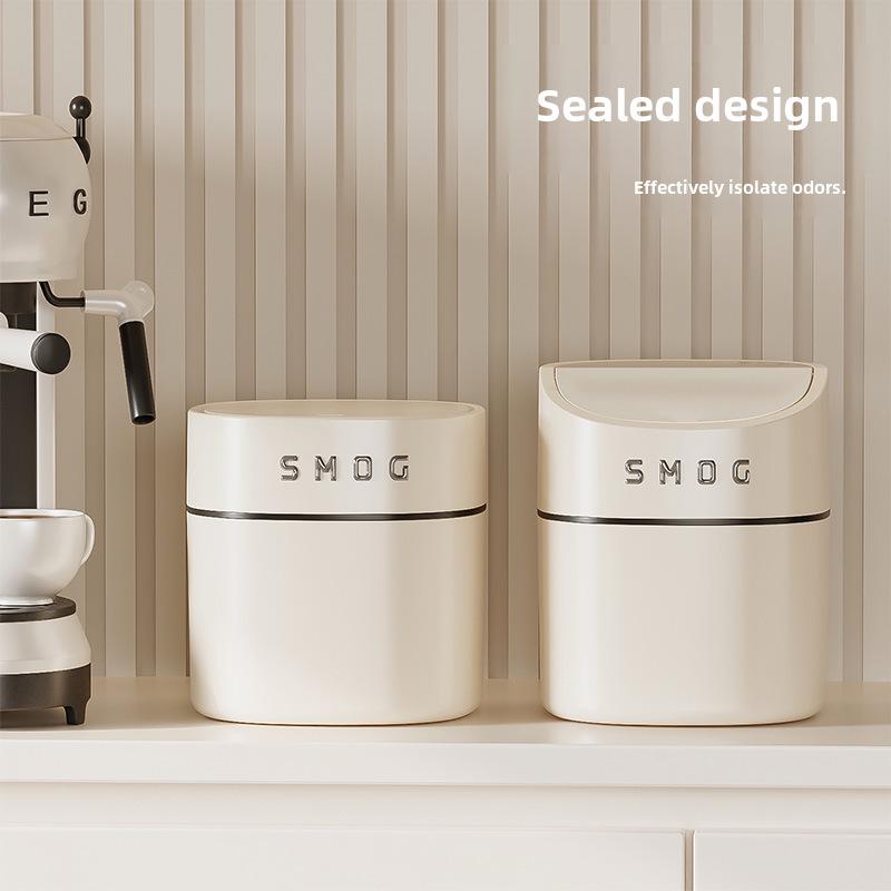 Compact Desktop Trash Can with Lid for Home, Office, or Bedroom