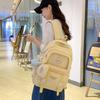 Schoolbag Japanese Ins Soft Compress Cream Style Schoolbag, High School Girls High Value Large Capacity Backpack Computer Bag