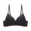 French Underwear Sexy Thin Triangle Cup Lace Underwear Without Steel Ring, Small Breasts Gathered and Closed Breasts, Upper Support Bra Cover
