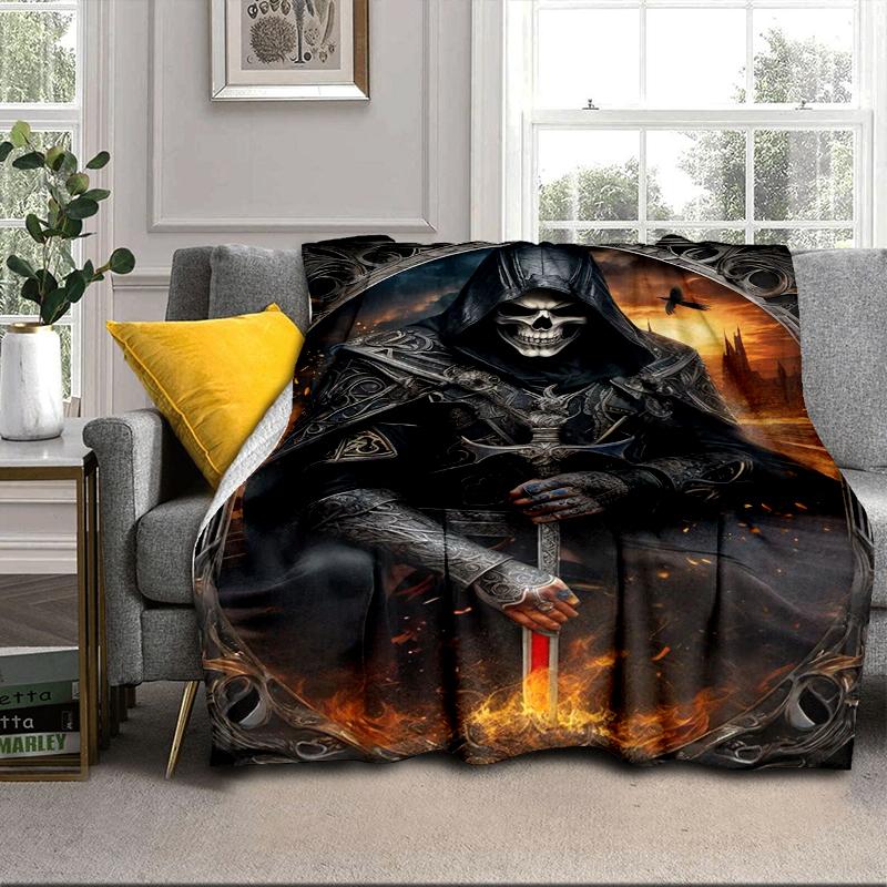 Skulls And Roses Artwork Blanket Flannel Blanket Throw Blanket Sofa Cover Blanket Soft Premium Blanket Picnic Blanket Tv Blanket Gifts